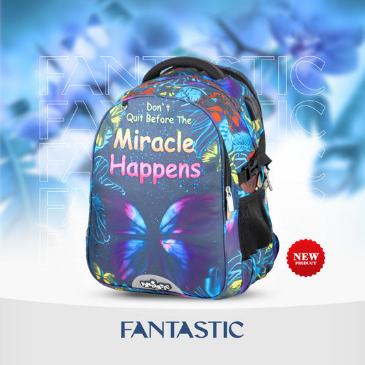 ODS1 حقيبة ظهر مدرسية، تصميم فضائي مع نجوم وكواكب، 18 بوصة، أزرق كحلي، جيوب متعددة، مناسبة للأطفال 6-12 سنة