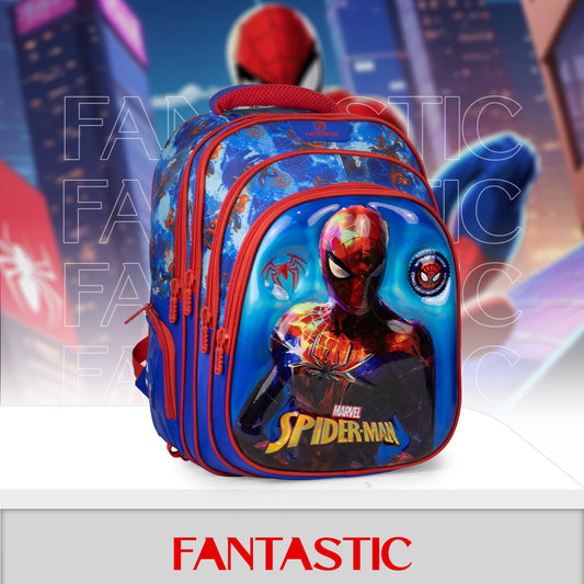 QY 007 حقيبة ظهر مدرسية فانتاستيك المدرسية ، ٤٠ سم، متعددة الجيوب، تصاميم كرتونية ثلاثية الأبعاد، مجموعة متنوعة