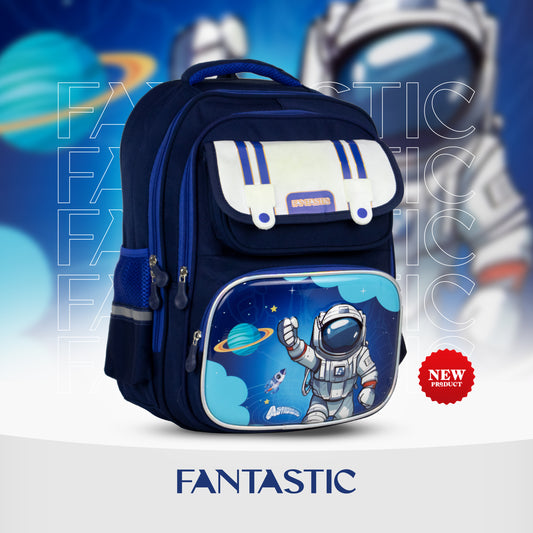 CS011 حقيبة ظهر فانتاستيك للأطفال، ٤٥ سم، تصميم كرتوني، جيوب متعددة