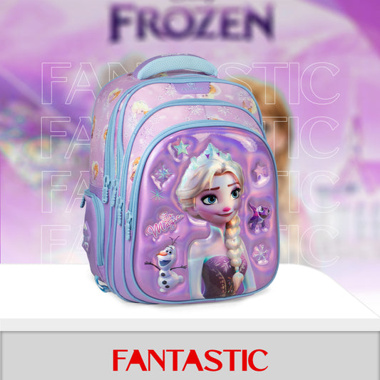 QY 007 حقيبة ظهر مدرسية فانتاستيك المدرسية ، ٤٠ سم، متعددة الجيوب، تصاميم كرتونية ثلاثية الأبعاد، مجموعة متنوعة