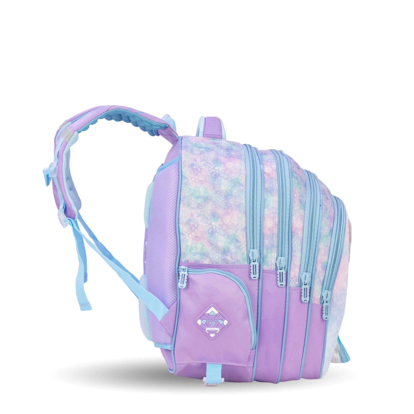 حقيبة مدرسية فانتاستيك فروزن  QY012، بنفسجى وازرق مقاس 17