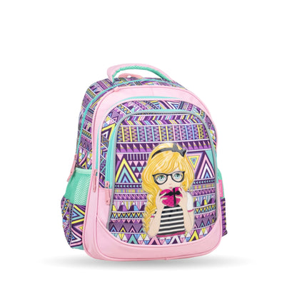 XT081 ياً مع حقيبة الظهر المدرسية فانتاستيك! تتميز هذه الحقيبة بتصميم ساحر يجمع بين حصان البحر واليونيكورن مع لمسات قوس قزح براقة بألوان الأزرق