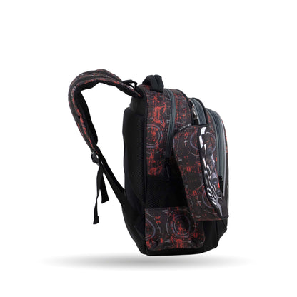 فانتاستيك، طقم حقائب مدرسية، ٣ قطع، تصميم سيارة، نمط أسود وأحمر XT082