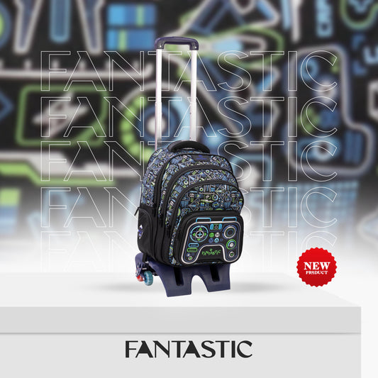 QY003T فانتاستيك حقيبة ظهر مدرسية مع عجلات، متعددة الجيوب،  مارفل، أميرات، فضاء، مع سحابات متينة