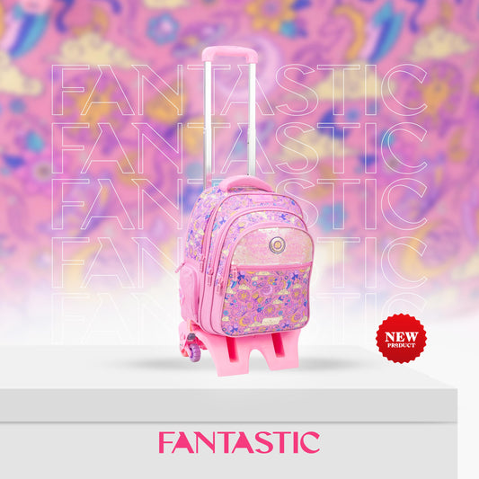 QY003T فانتاستيك حقيبة ظهر مدرسيةمع عجلات، متعددة الجيوب،  مارفل، أميرات، فضاء، مع سحابات متينة