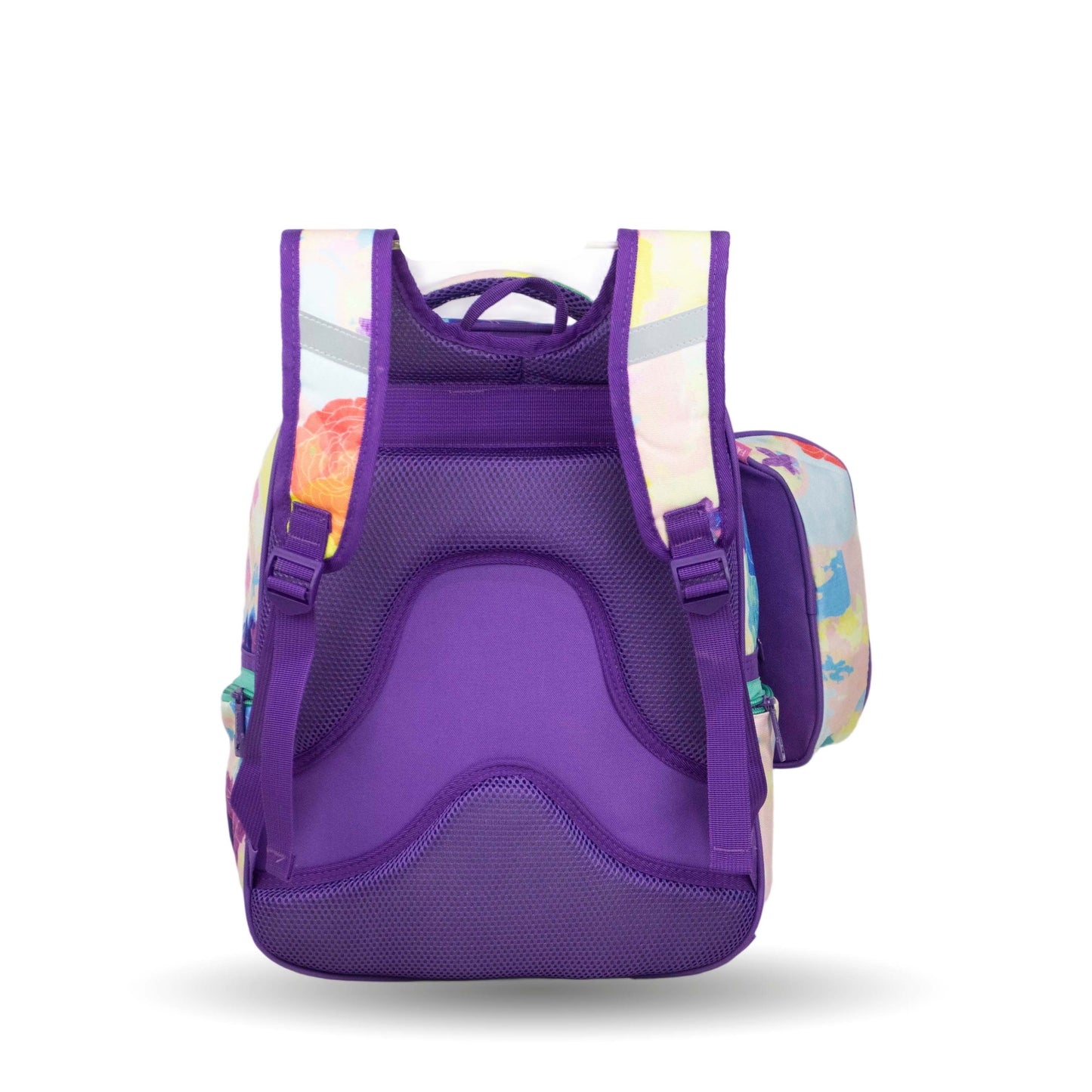 XT080 حقيبة ظهر مدرسية بناتي بنمط عصري، متعددة الجيوب، تصميم رياضي مقاس 16 بوصة