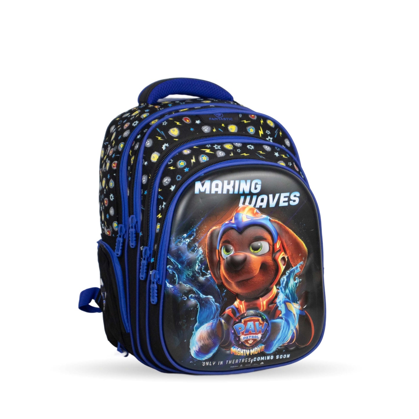 QY006 حقيبة فانتاستيك المدرسية، 43سم، مع حقيبة طعام ومقلمة، تصميم ثلاثي الأبعاد، للأطفال