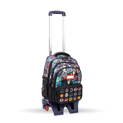 QY003T فانتاستيك حقيبة ظهر مدرسيةمع عجلات، متعددة الجيوب،  مارفل، أميرات، فضاء، مع سحابات متينة