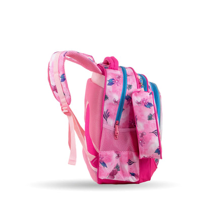 فانتاستيك، طقم شنط مدرسية للبنات، ٣ قطع، تصميم جذاب باللون الوردي