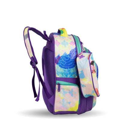 XT080 حقيبة ظهر مدرسية بناتي بنمط عصري، متعددة الجيوب، تصميم رياضي مقاس 16 بوصة