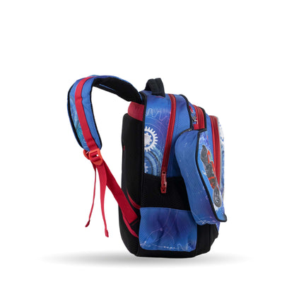 فانتاستيك، طقم حقائب مدرسية ٣ قطع، تصميم دراجة نارية، أزرق وأحمر XT082