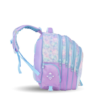 حقيبة مدرسية فانتاستيك فروزن  QY012، بنفسجى وازرق مقاس 17