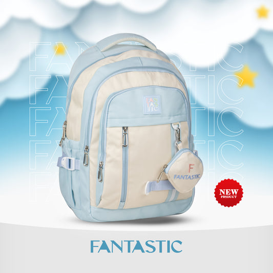 CS022 حقيبة ظهر فانتاستيك للشباب، مقاومة للماء، متعددة الجيوب، مع حافظة صغيرة، متوفرة بألوان متعددة