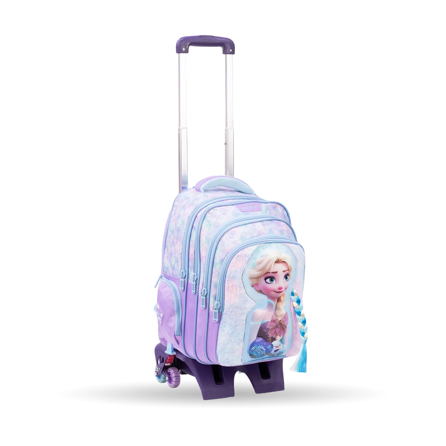 حقيبة مدرسية فانتاستيك فروزن مع  QY012T
ضهر مبطن وترولى فك وتركيب، مقاس 17